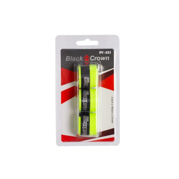 APVIJOS BLACK CROWN, PERFORUOTOS, FLUORESCENCINĖ GELTONA, 3VNT.